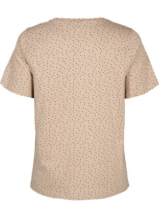 Orgaanisesta puuvillasta valmistettu pilkullinen t-paita	, Natural Dot, Packshot image number 1