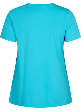 Lyhythihainen puuvillainen t-paita, Blue Atoll Sunshine, Packshot image number 1