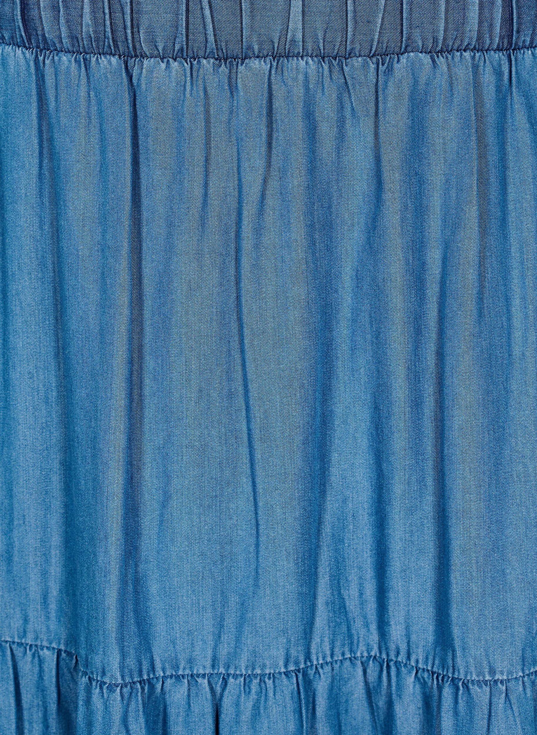 ZizziDenim-maxihame r&ouml;yhel&ouml;ill&auml;, Sininen, Packshot image number 2
