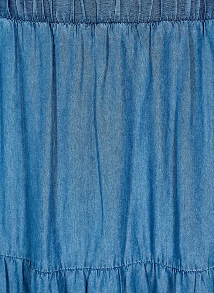 Denim-maxihame r&ouml;yhel&ouml;ill&auml;, Sininen, Packshot image number 2