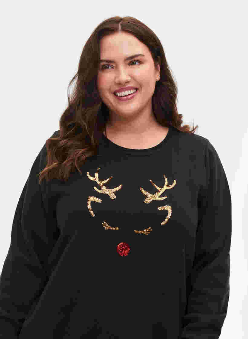 Jouluinen svetarimekko, Black Reindeer, Model image number 2
