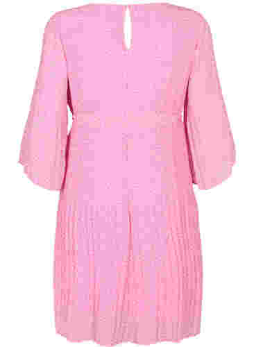 Pliseerattu mekko nauhalla, Pink Ditzy Flower, Packshot image number 1