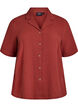 Lyhythihainen paita puuvillamusliinia, Punainen, Packshot image number 0