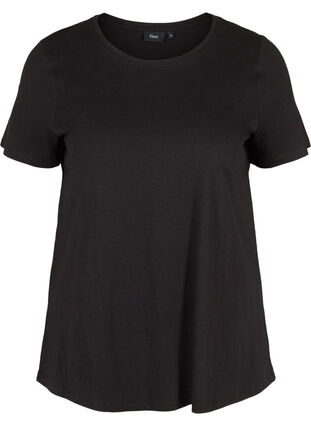 2 lyhythihaista t-paitaa puuvillasta , Black/Bright White, Packshot image number 2