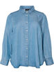 Denim-paita lyocellissa painonapeilla, Sininen, Packshot image number 0