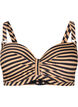 Kaarituelliset bikiniyl&auml;osa kuosilla, Ruskea, Packshot image number 0