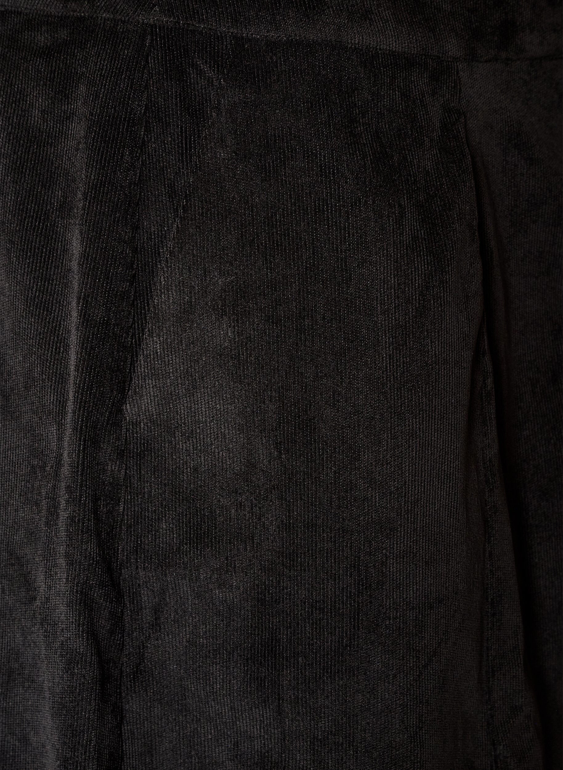 ZizziA-linjainen velourhame napeilla, Musta, Packshot image number 3