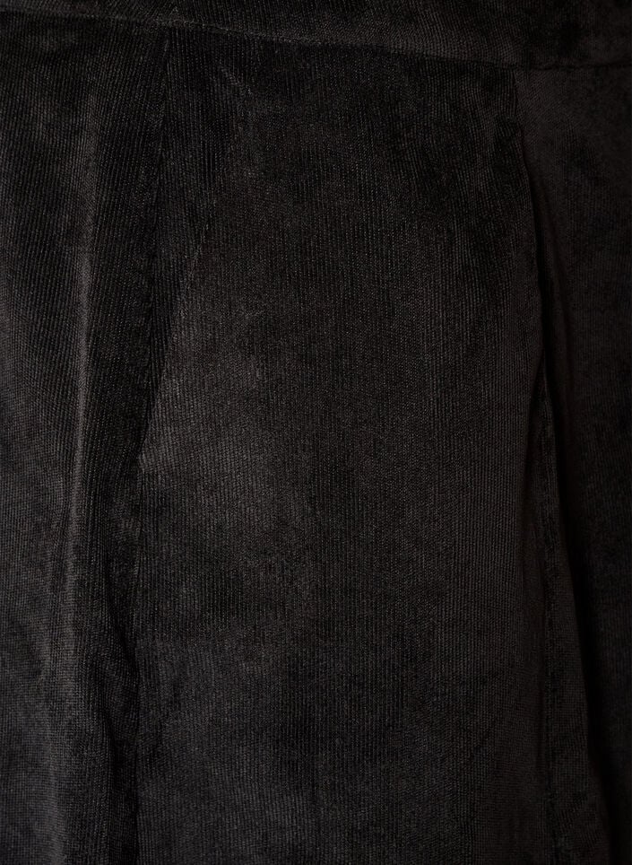 A-linjainen velourhame napeilla, Musta, Packshot image number 3