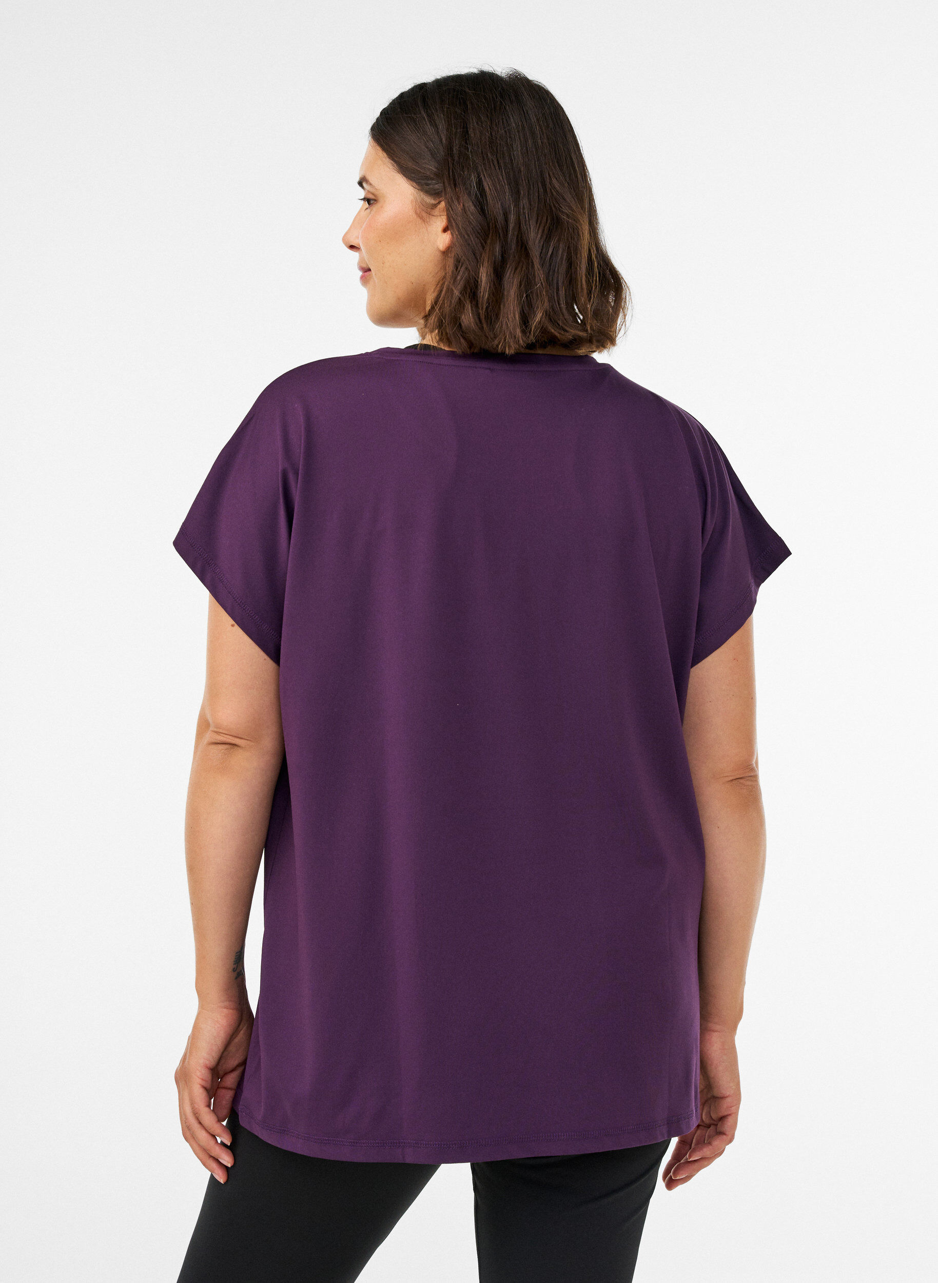 ZizziYksiv&auml;rinen treeni-T-paita, Violetti, Model image number 2
