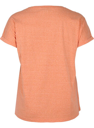 Meleerattu puuvillainen t-paita, Amberglow Melange, Packshot image number 1