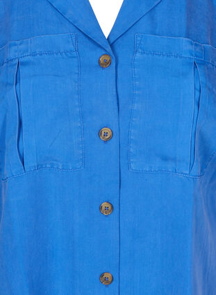 Lyhythihainen paita rintataskuilla, Dazzling Blue, Packshot image number 2