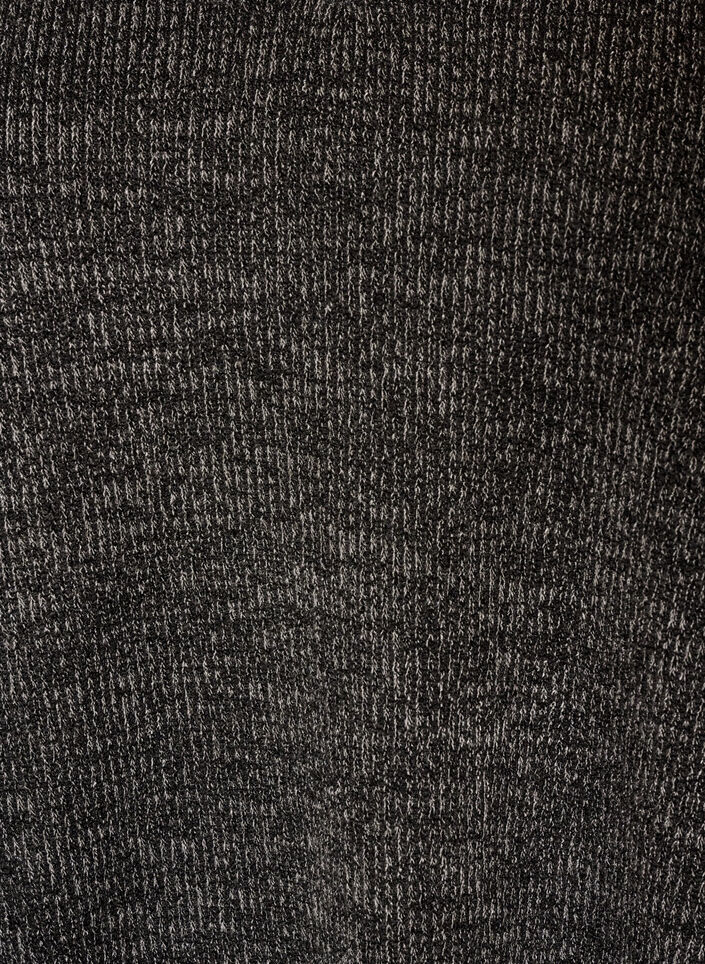 Jerseypusero V-p&auml;&auml;ntiell&auml; ja pitk&auml;t hihat, Musta, Packshot image number 2