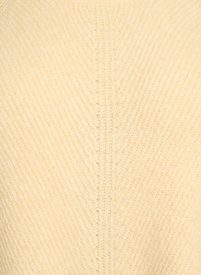 Neulepusero, jossa on vinoraitakuvio ja raglanhihat, Keltainen, Packshot image number 2