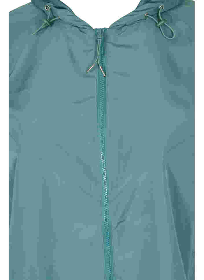 Lyhyt takki hupulla ja säädettävällä helmalla , Sagebrush Green, Packshot image number 2