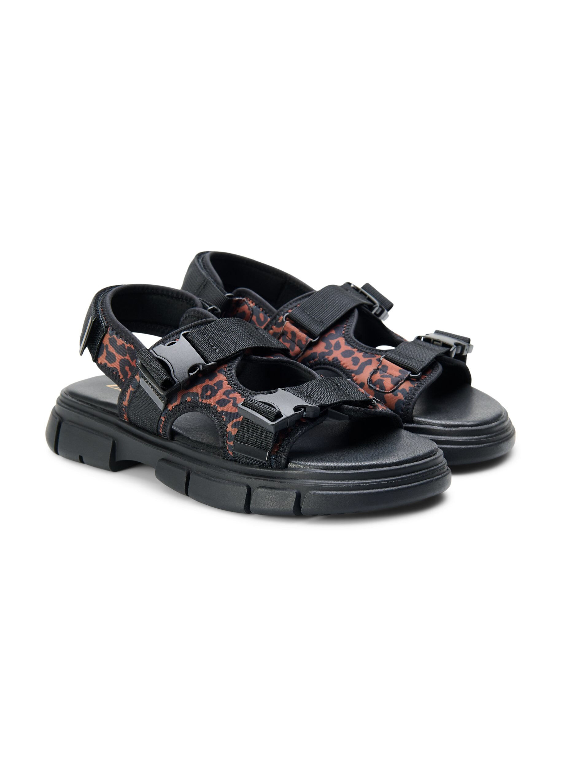 Zizzi Wide fit -sandaalit, Ruskea, Packshot image number 1