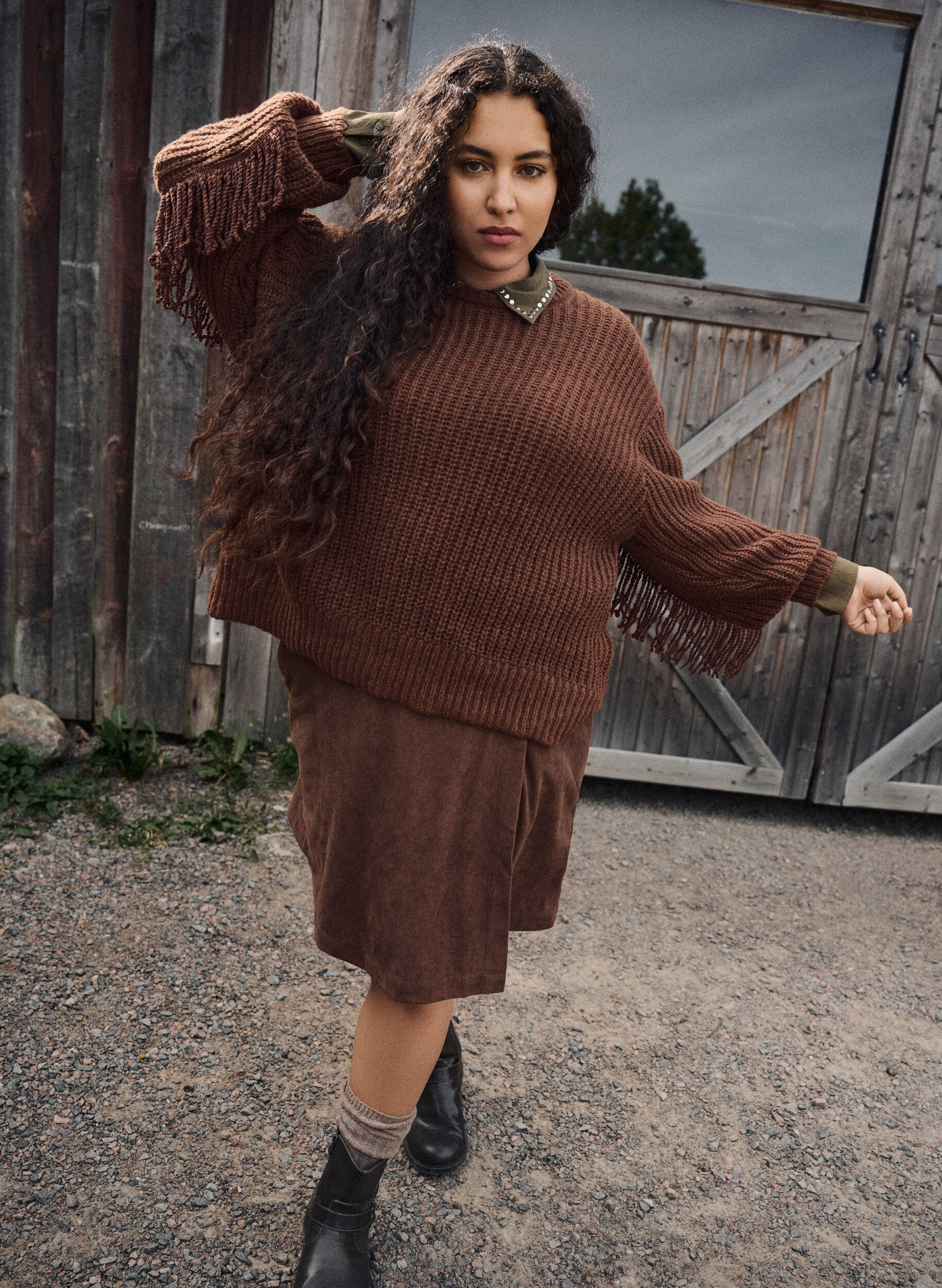 Zizzi Neulepusero, jossa hapsut takana, Ruskea, Image image number 0