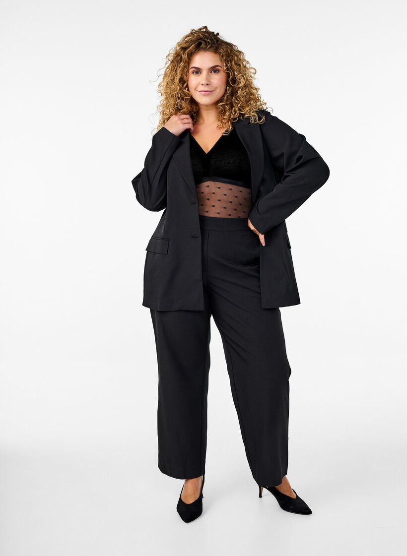 Body pistemäisellä verkkokankaalla ja irrotettavilla toppauksilla, Black, Model image number 4