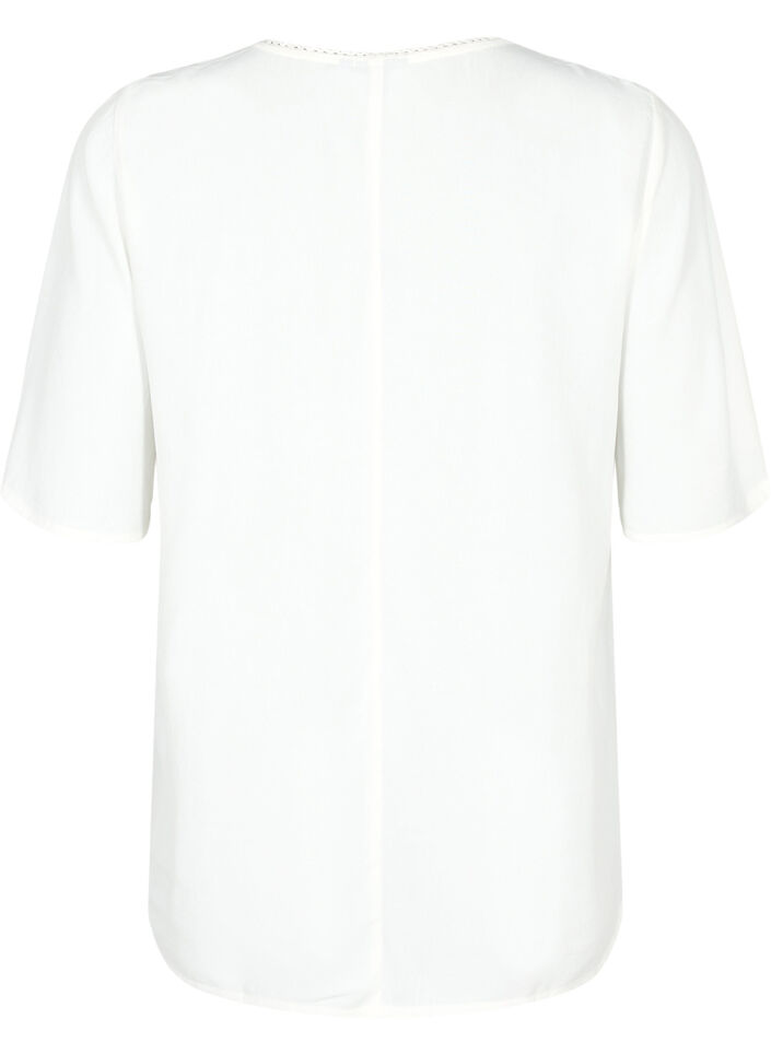 Viskoosipusero puolipitkill&auml; hihoilla ja kirjotuilla yksityiskohdilla, Snow White, Packshot image number 1