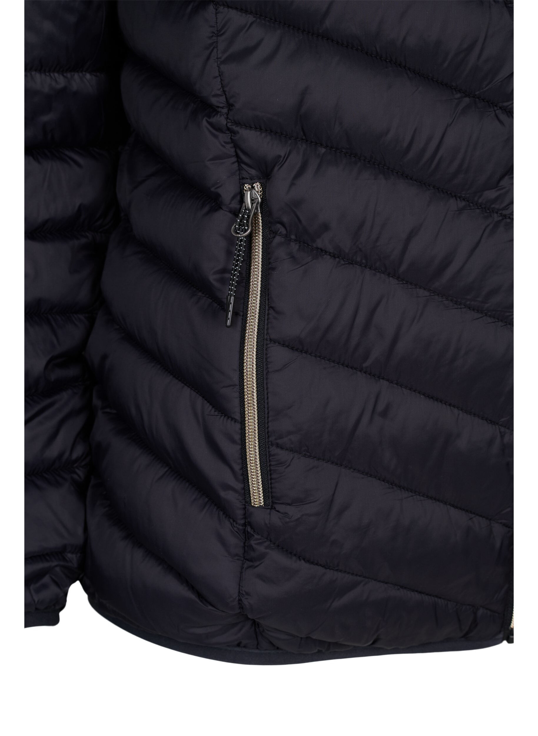 ZizziKevyttakki hupulla, Musta, Packshot image number 3