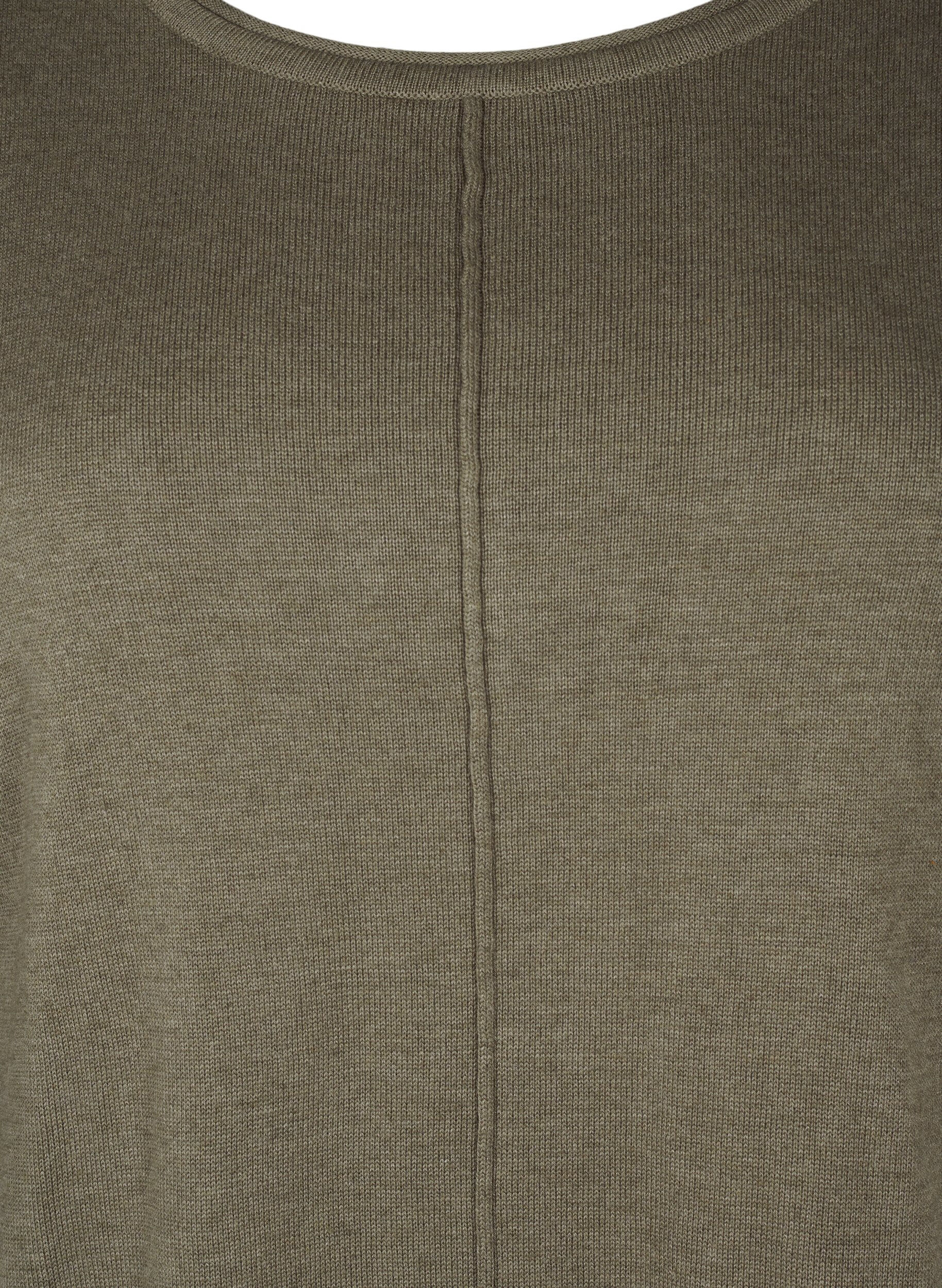 Zizzi Neule puuvillaviskoosisekoitteesta, Vihre&auml;, Packshot image number 2