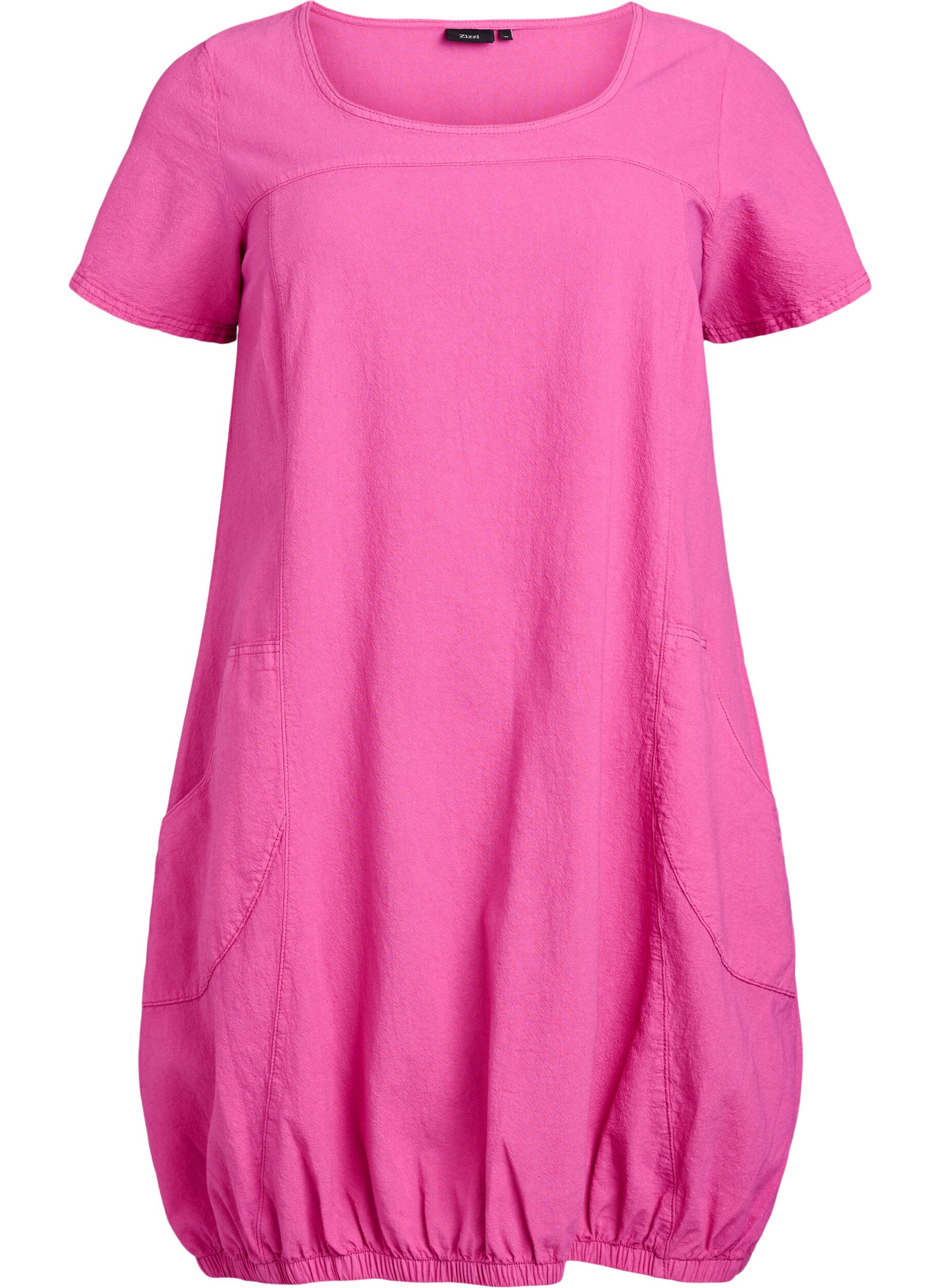 ZizziLyhythihainen puuvillamekko , Vaaleanpunainen, Packshot image number 0