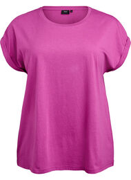 Lyhythihainen puuvillasekoitteinen T-paita, Violetti