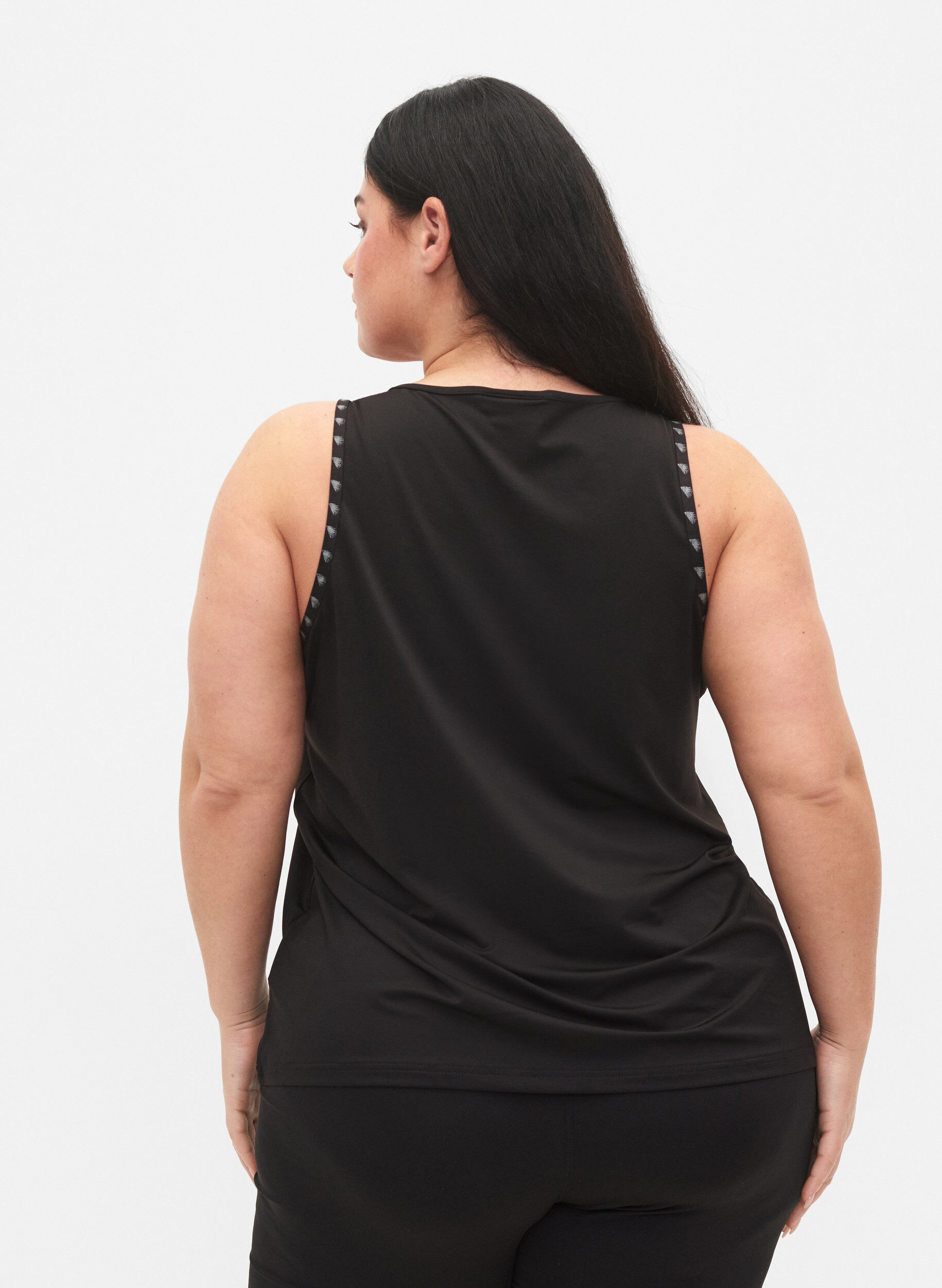 Zizzi Yksiv&auml;rinen treenitoppi , Black, Model image number 1