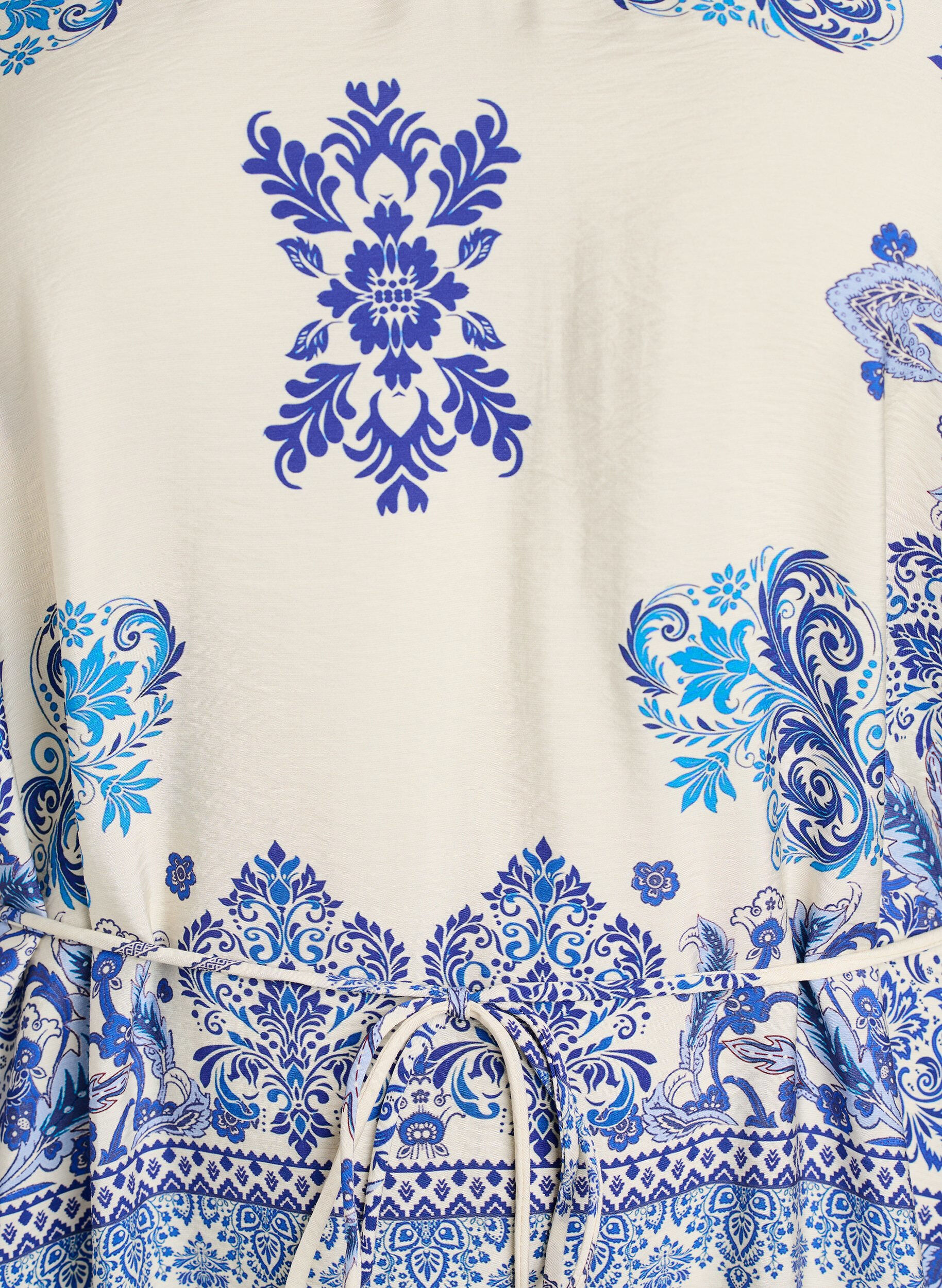 Zizzi Kuviollinen midimekko viskoosista vy&ouml;ll&auml;, Sininen, Packshot image number 2