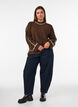 Neulepaita polo- ja vastaraita -kuvioilla, Ruskea, Model image number 1