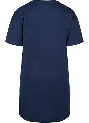 Puuvillainen t-paitamekko printillä, Navy Blazer, Packshot image number 1