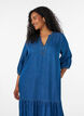 Denim-maximekko r&ouml;yhel&ouml;kerroksilla, Sininen, Model image number 2
