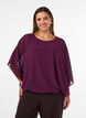 Sifonkipusero pallomaisella efektill&auml;, Violetti, Model image number 0