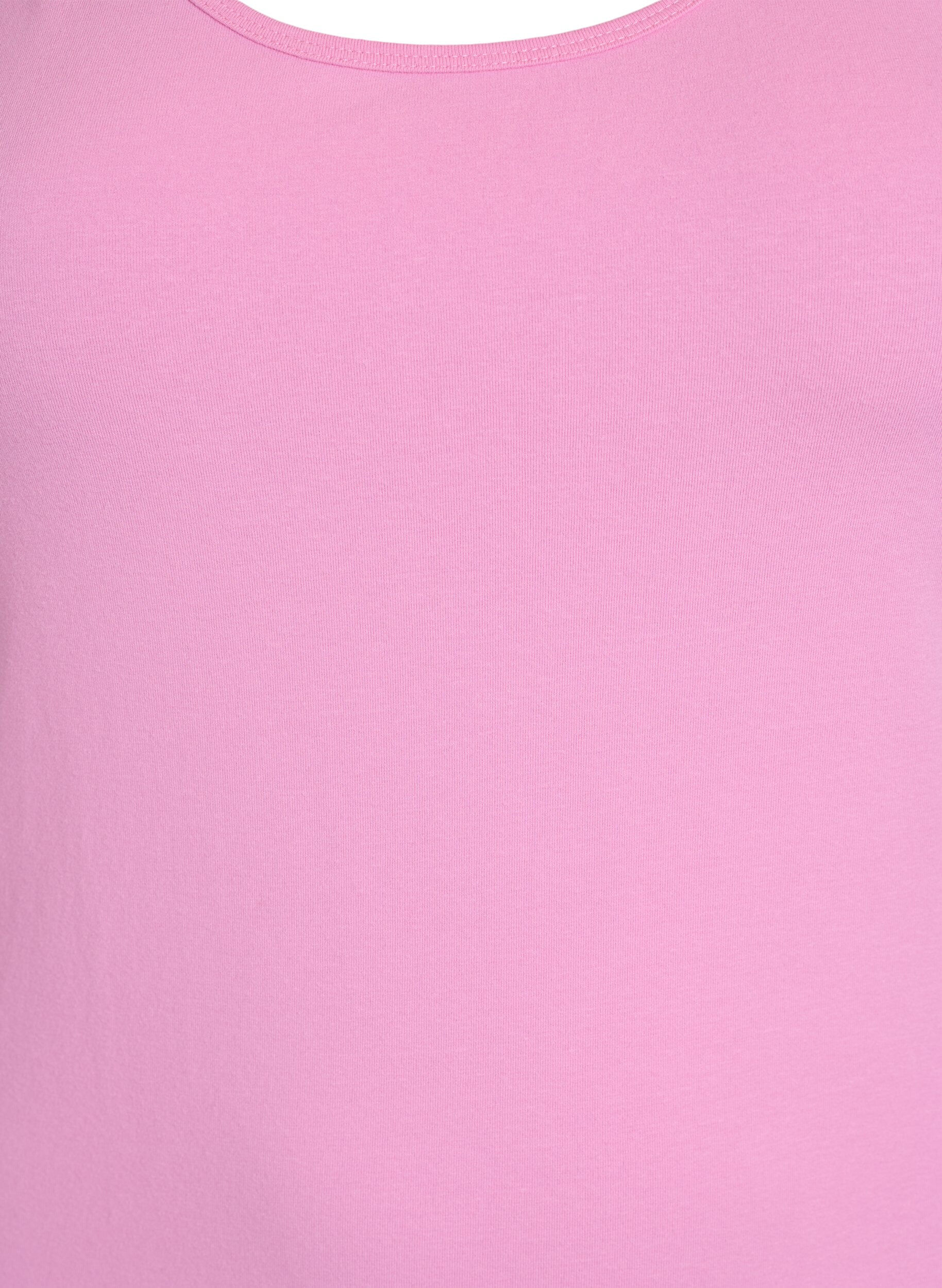 ZizziYksiv&auml;rinen perus paita puuvillasta, Vaaleanpunainen, Packshot image number 2