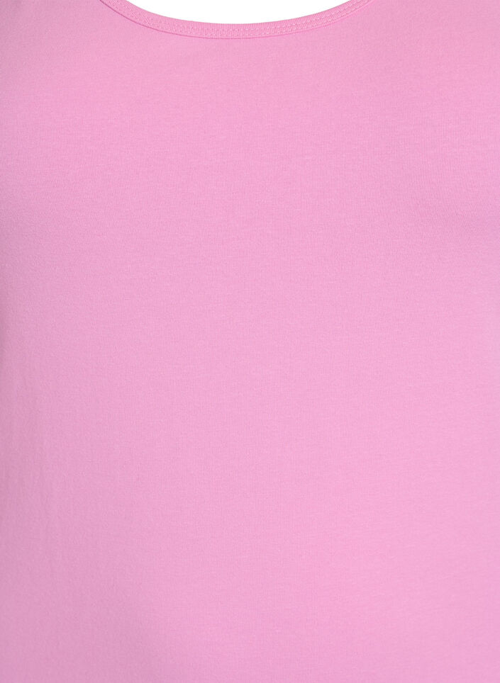 Yksiv&auml;rinen perus paita puuvillasta, Vaaleanpunainen, Packshot image number 2