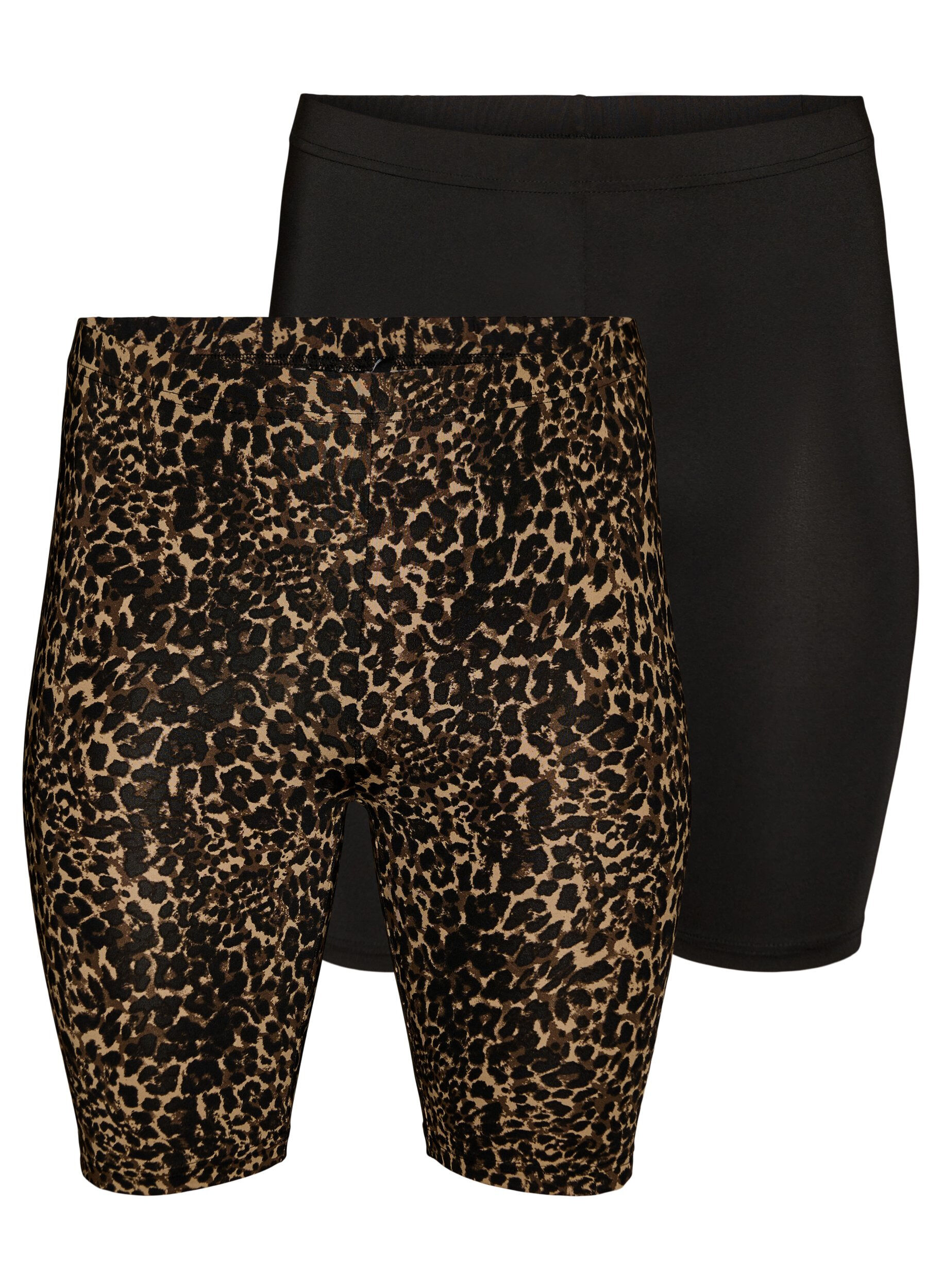 Zizzi2-pack py&ouml;r&auml;ilyshortsit, Ruskea, Packshot image number 0