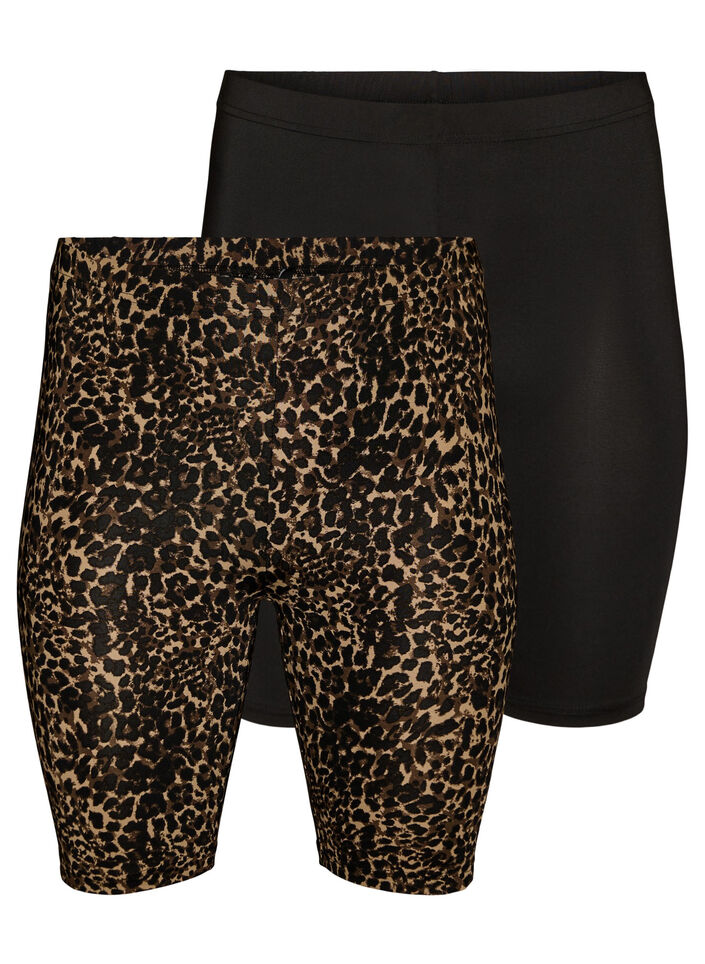 2-pack py&ouml;r&auml;ilyshortsit, Ruskea, Packshot image number 0