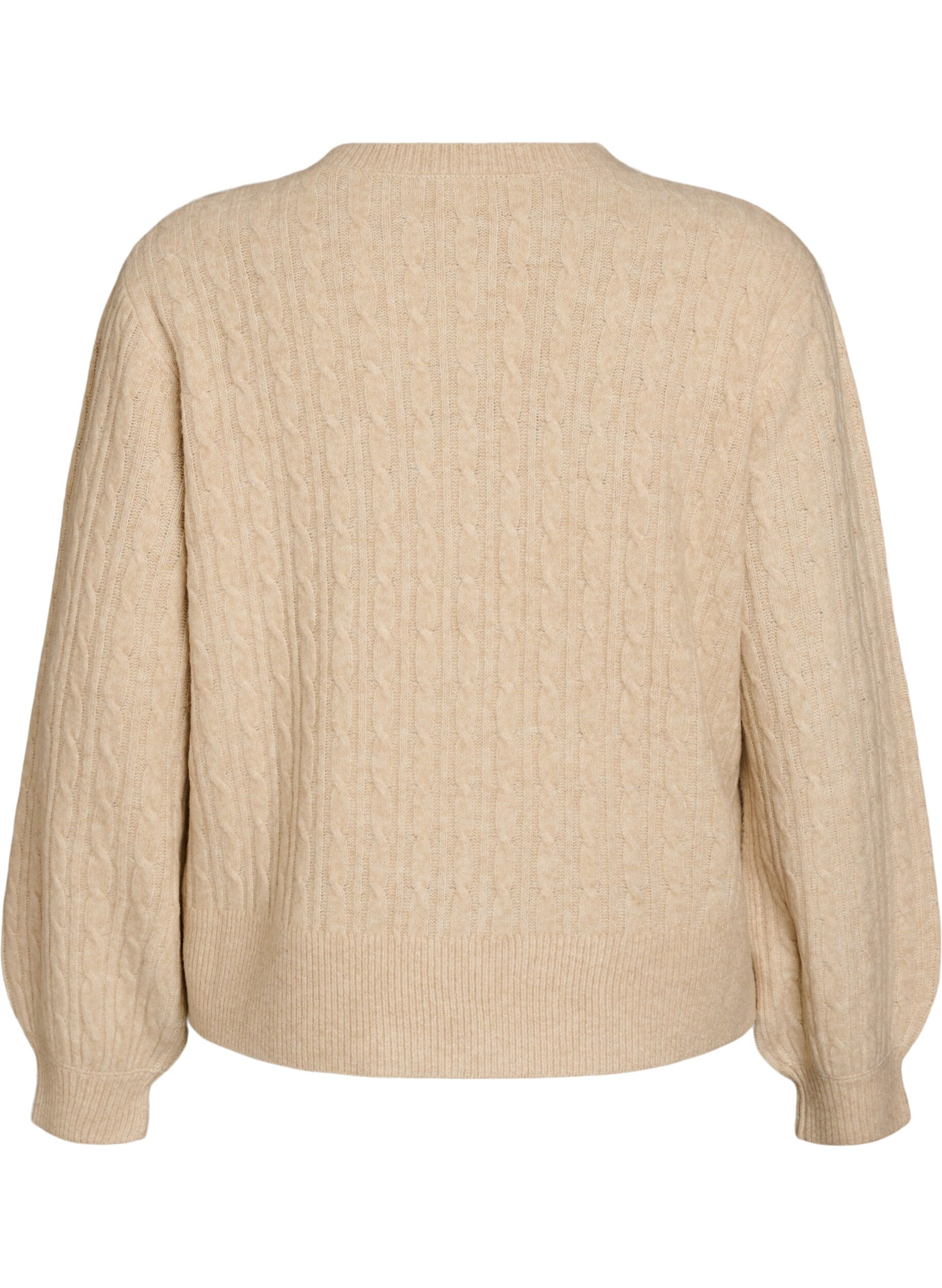 ZizziPalmikkoneuletakki helmikaarinapeilla, Beige, Packshot image number 1