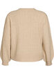Palmikkoneuletakki helmikaarinapeilla, Beige, Packshot image number 1