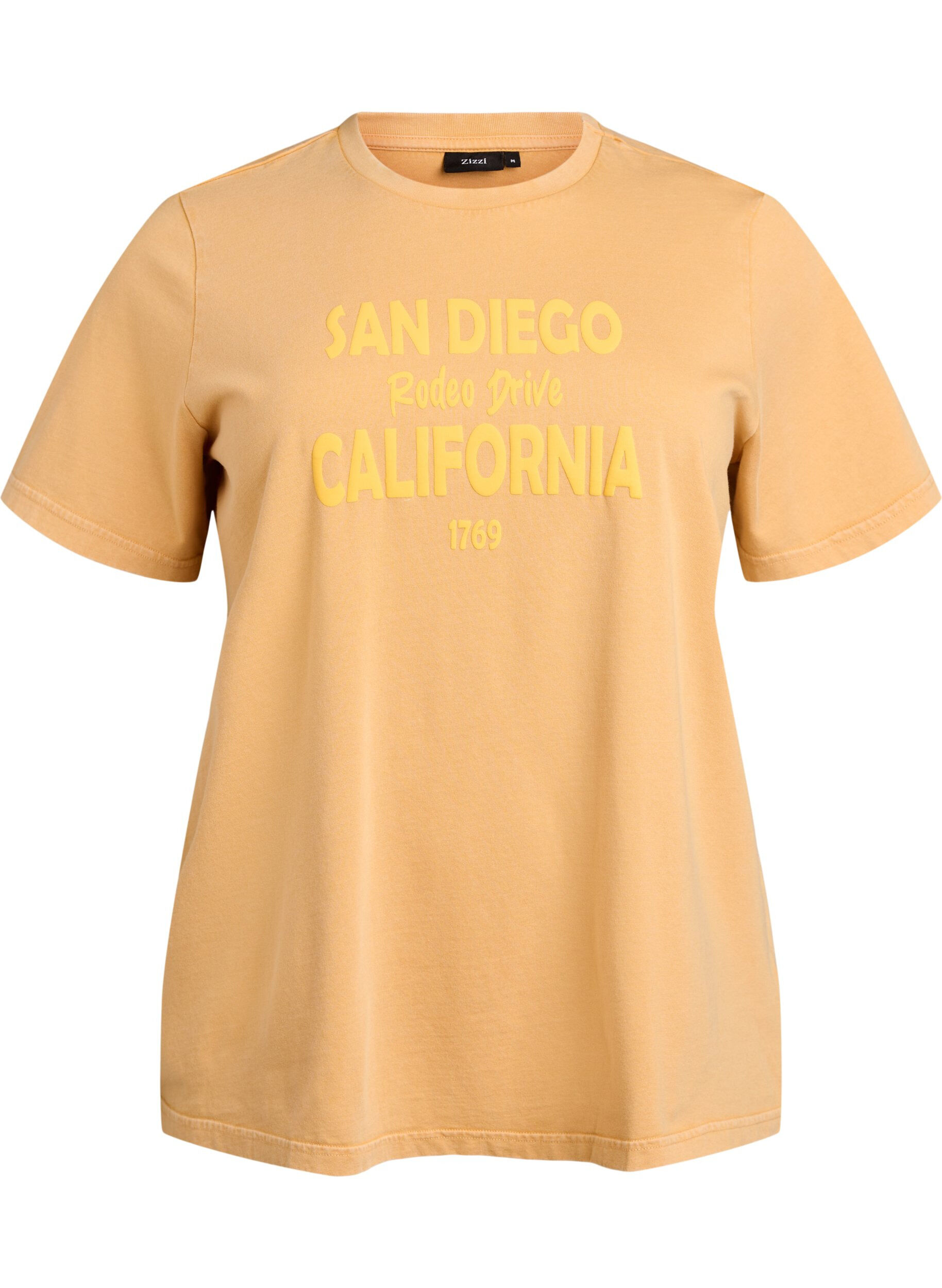 T-paita luomupuuvillasta, jossa on siisti printti