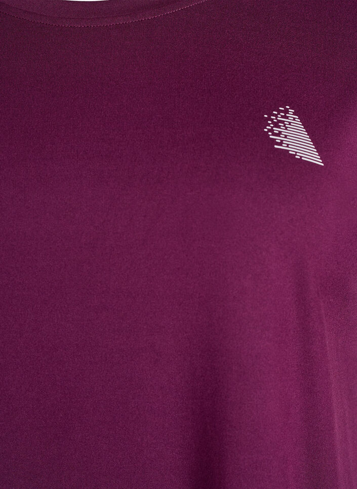 Yksiv&auml;rinen treeni-T-paita, Violetti, Packshot image number 2