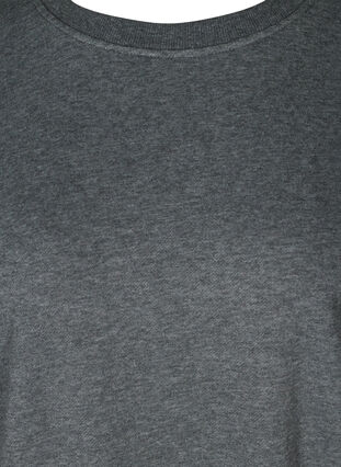 Meleerattu svetarimekko pyöreällä pääntiellä, Dark Grey Melange, Packshot image number 2