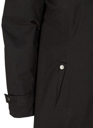 Takki taskuilla ja hupulla, Black, Packshot image number 3