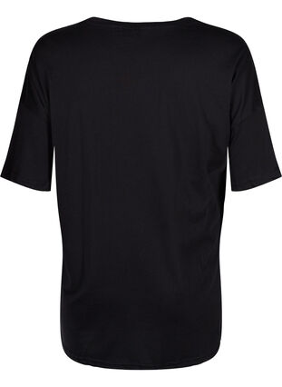 Puuvillainen t-paita painatuksella, Black/Dubarry, Packshot image number 1