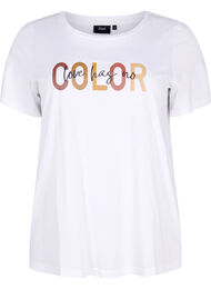 T-paita puuvillasta kuosilla , Bright White COLOR