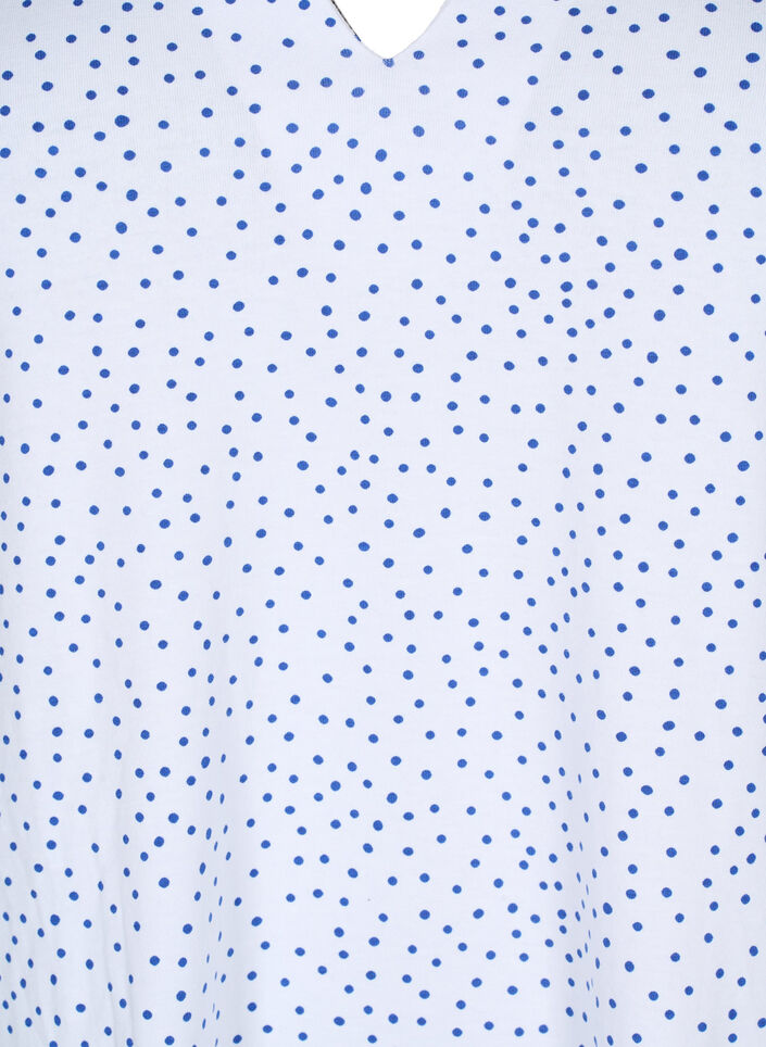 Puuvillainen T-paita pilkuilla ja v-pääntiellä, B.White/S.T.W Dot, Packshot image number 2