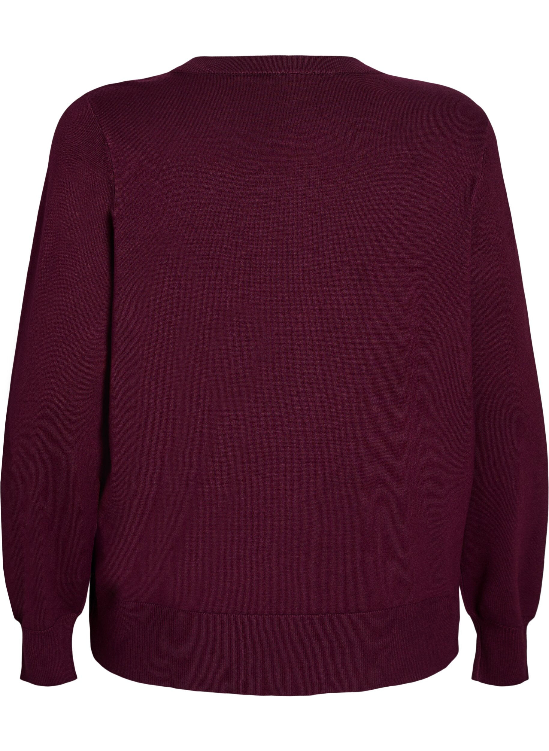 ZizziNeuletakki, jossa py&ouml;re&auml; p&auml;&auml;ntie ja napit, Punainen, Packshot image number 1