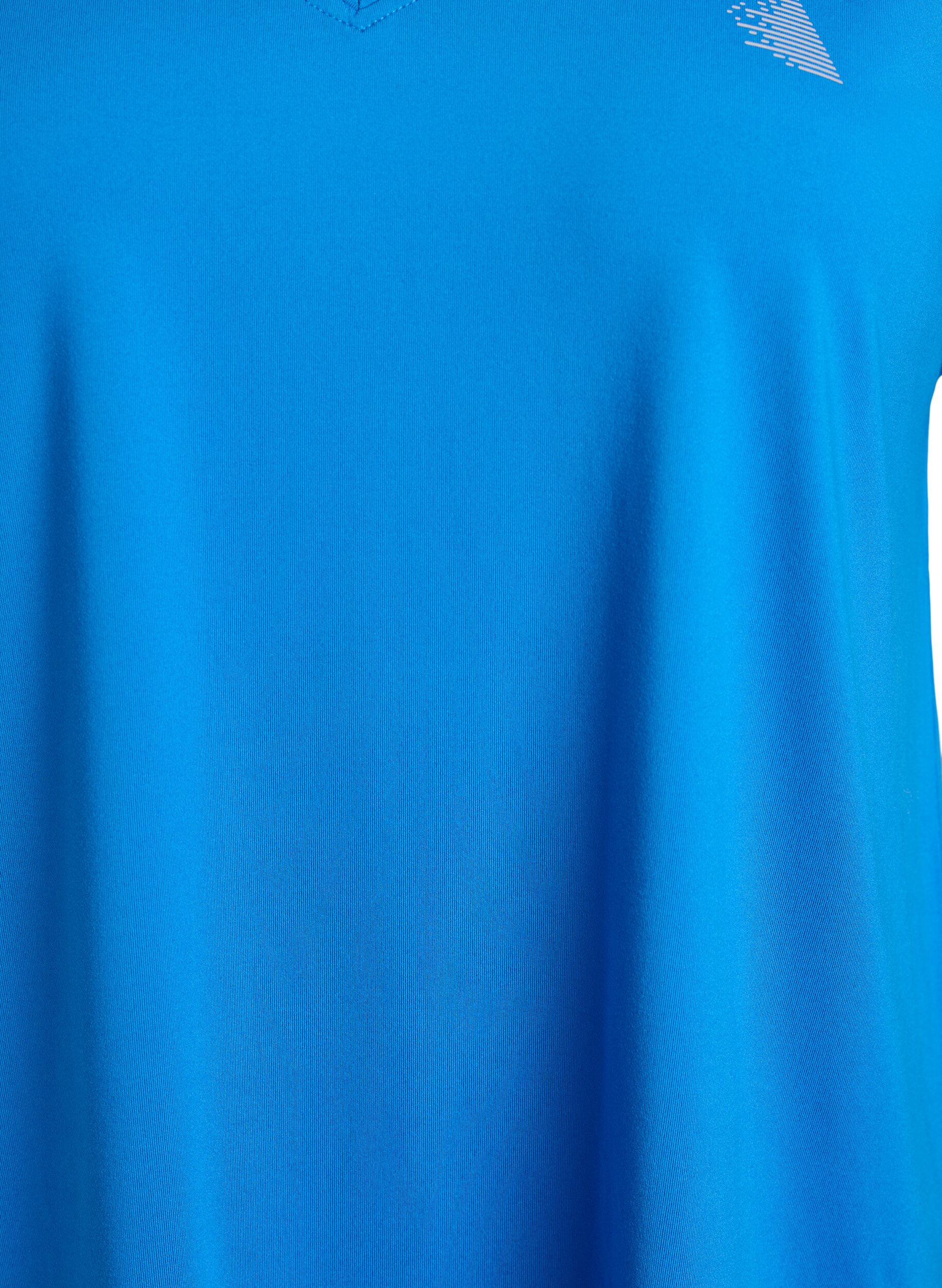 Zizzi V&auml;lj&auml; treenipaita, jossa on V-p&auml;&auml;ntie, Sininen, Packshot image number 2