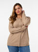 Neuletakki py&ouml;reill&auml; napeilla, Beige, Model image number 0