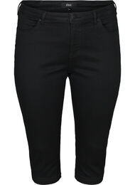 Korkeavy&ouml;t&auml;r&ouml;iset Amy-farkkucaprit super slim fit, Musta