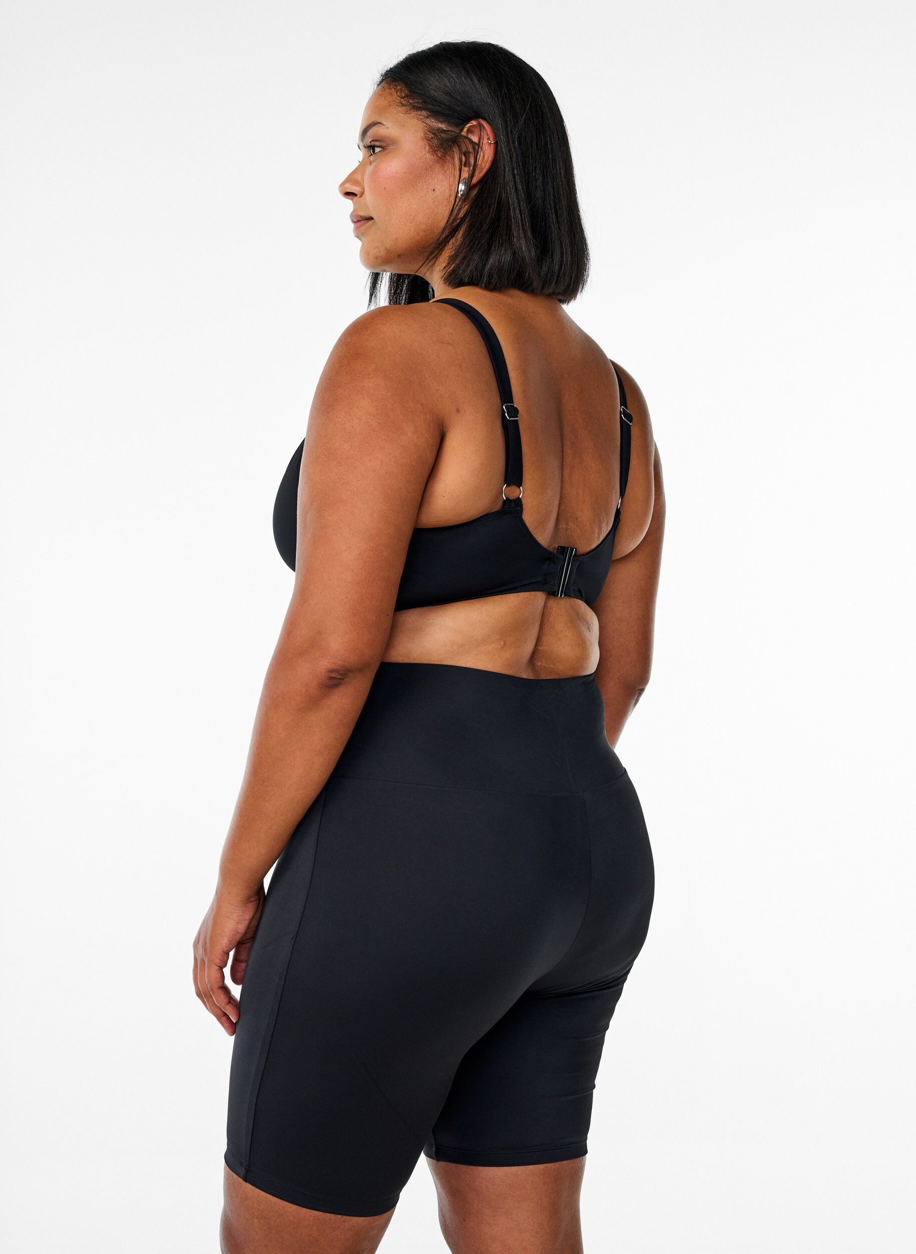 Zizzi Pitk&auml;t uimashortsit, Musta, Model image number 1